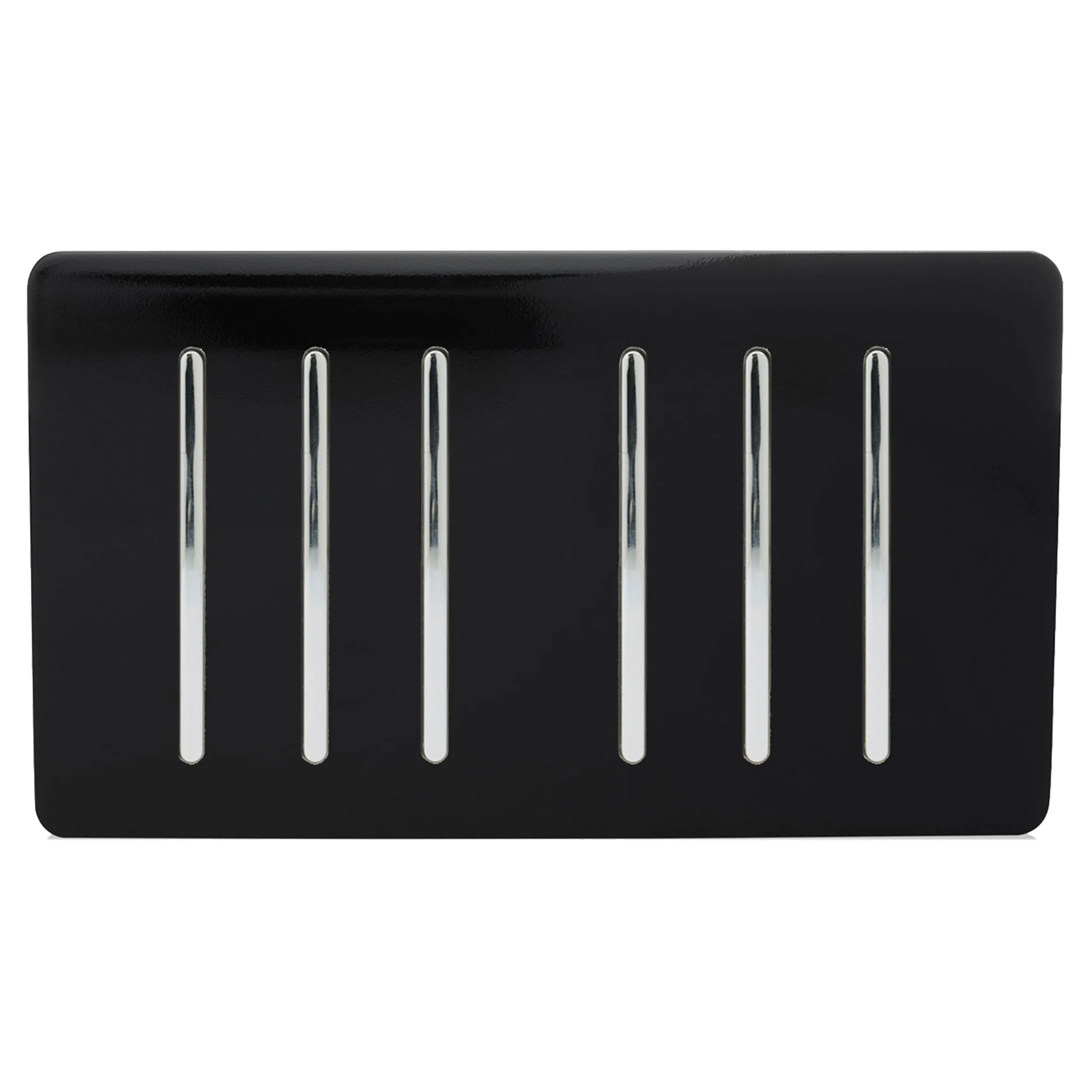 ART-SS66BK  6 Gang 2 Way 10 Amp Rocker Twin Plate Gloss Black